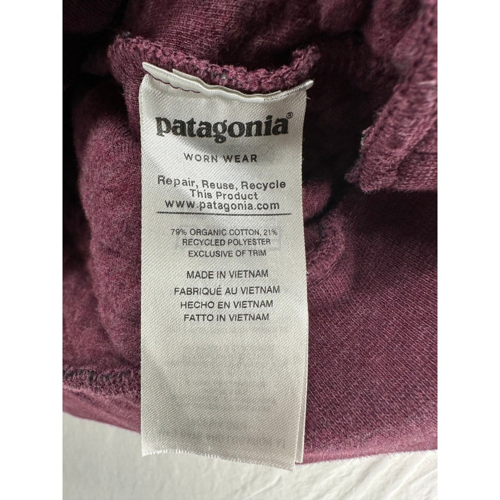 Patagonia Womens Organic Cotton Quilt Snap-T Pullover Purple Heather Large - Picture 7 of 9